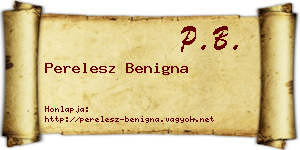 Perelesz Benigna névjegykártya